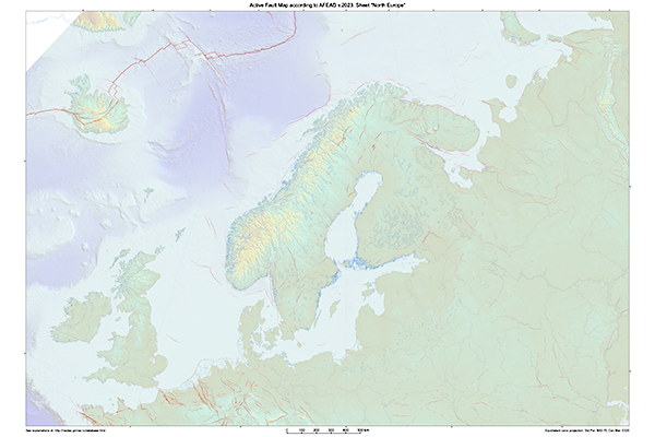 Карта активных разломов. Лист Северная Европа